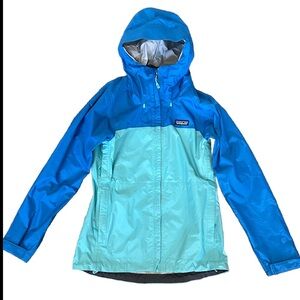 Patagonia Torrentshell Jacket blue/green XS waterproof windbreaker lightweight